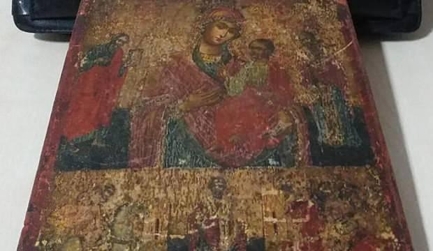 Hz. İsa ve Hz. Meryem figürlü tablo ele geçirildi