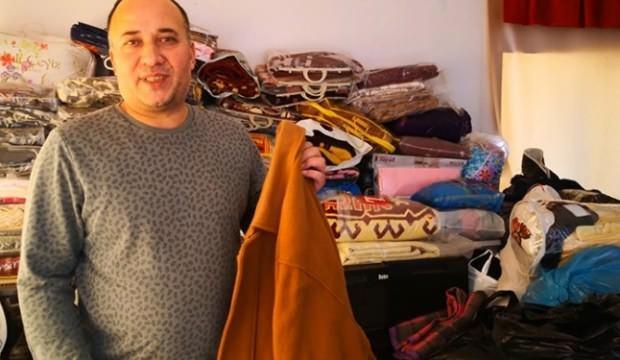 Üstündeki montunu depremzedelere gönderdi