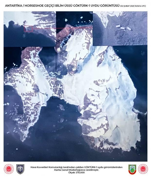 Uzaydan, Antarktika’daki Türk bilim üssü