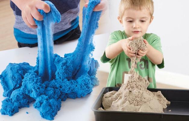 Çocuklar için kinetik kum yapımı! Evde pratik (ay kumu) kinetik kum nasıl yapılır?