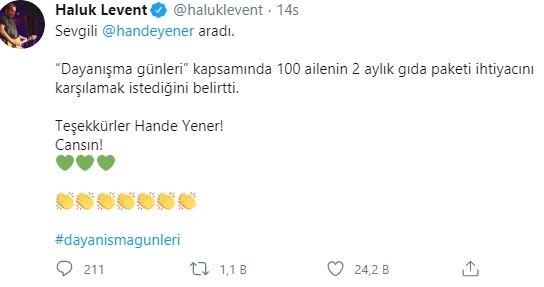 Haluk Levent'in 'Dayanışma Günleri' kampanyasına Furkan Palalı'dan destek!