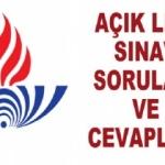AÖL sınav soruları ve cevapları açıklandı mı?