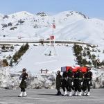 Hakkari'de hayatını kaybeden asker için tören
