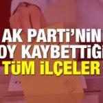 AK Parti'nin 23 Haziran seçiminde oy kaybettiği ilçeler: 39 ilçenin kıyaslaması