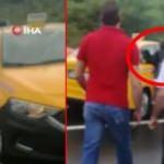 Arabadan attı, metrelerce sürükledi!
