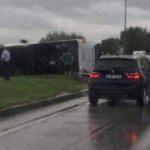 Çanakkale'de yolcu otobüsü devrildi! İlk görüntüler