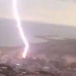 Trabzon'da yıldırım! O anlar korkuttu