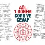 MEB AÖL 1.dönem soru ve cevapları yayımlandı! (Kitapçık)
