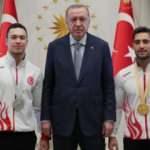 Cumhurbaşkanı Erdoğan, milli cimnastikçileri kabul etti