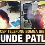 Batarya patladı, cep telefonu tamircisi ölümden döndü