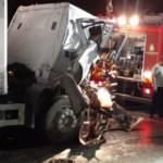 TEM'de iki kamyon çarpıştı, trafik oluştu: 1 ölü, 1 yaralı