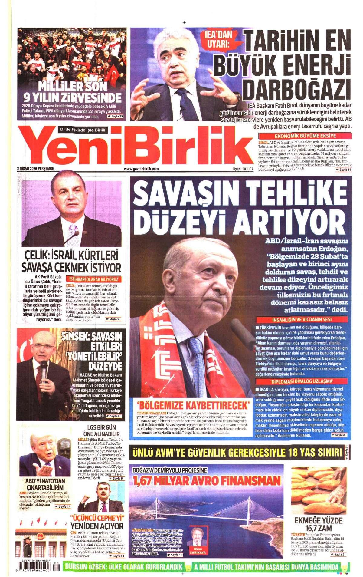 Yeni Birlik Gazetesi
