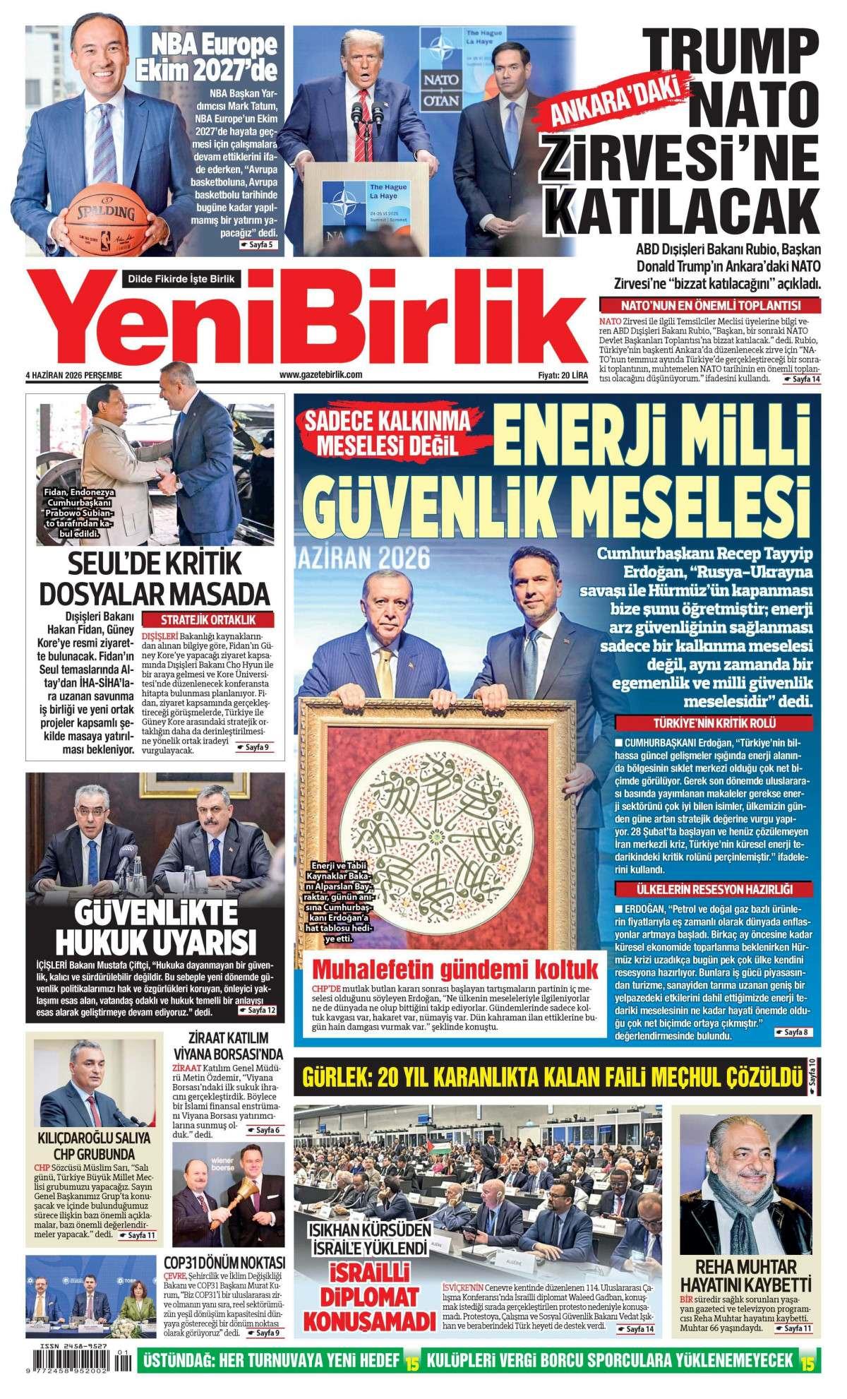 Yeni Birlik Gazetesi